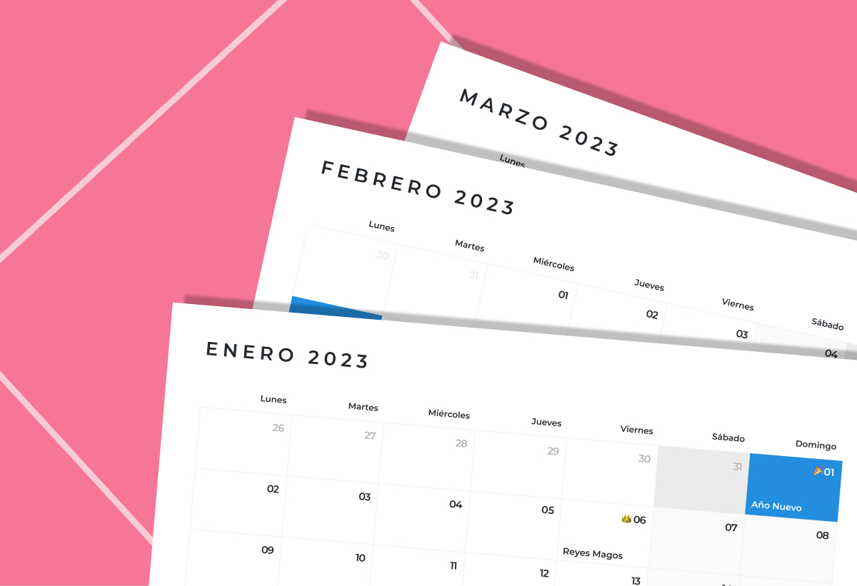 Calendario laboral de México 2023 | Plantilla descargable