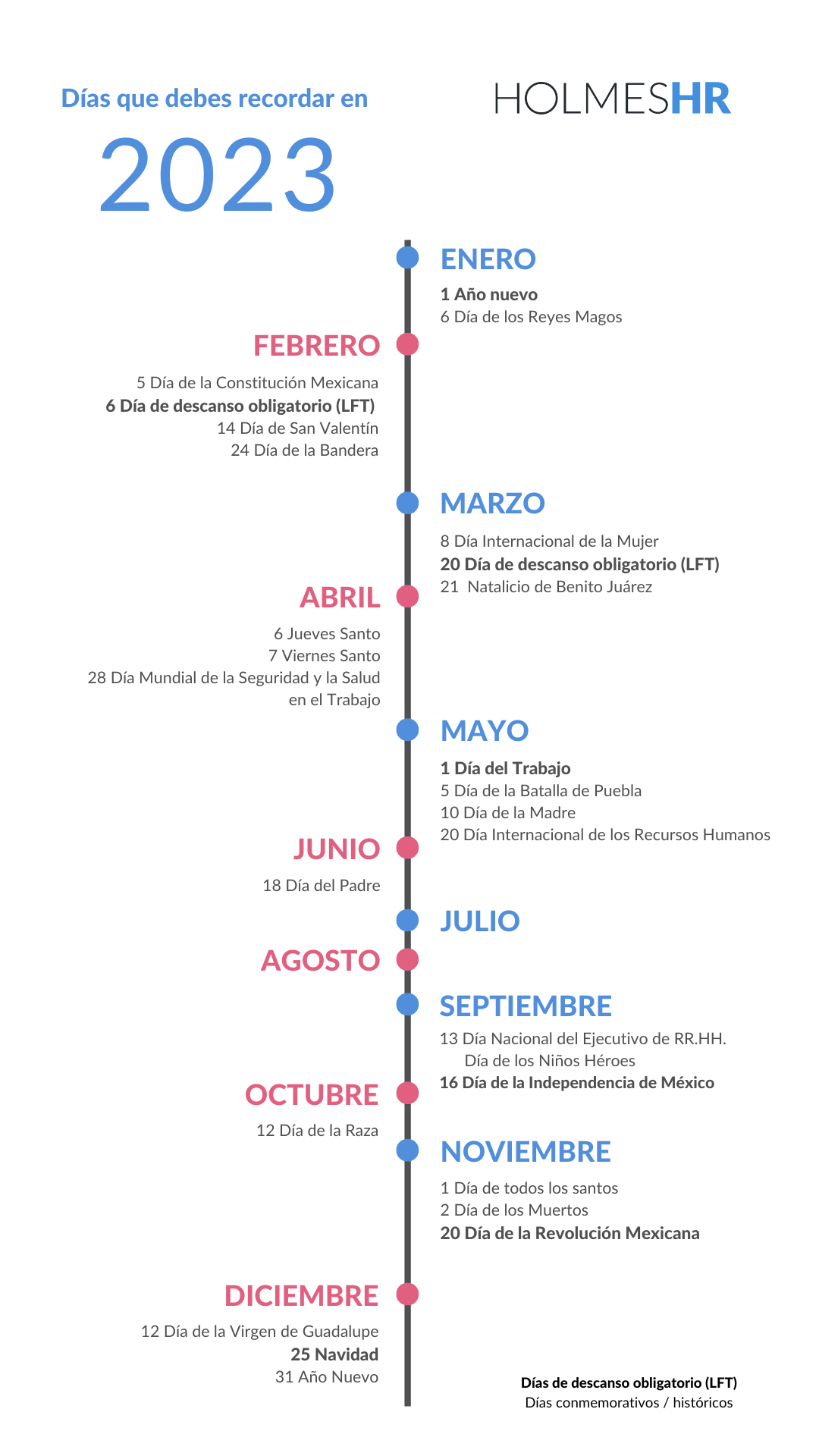 Calendario laboral m xico 2023 descargar plantilla gratis