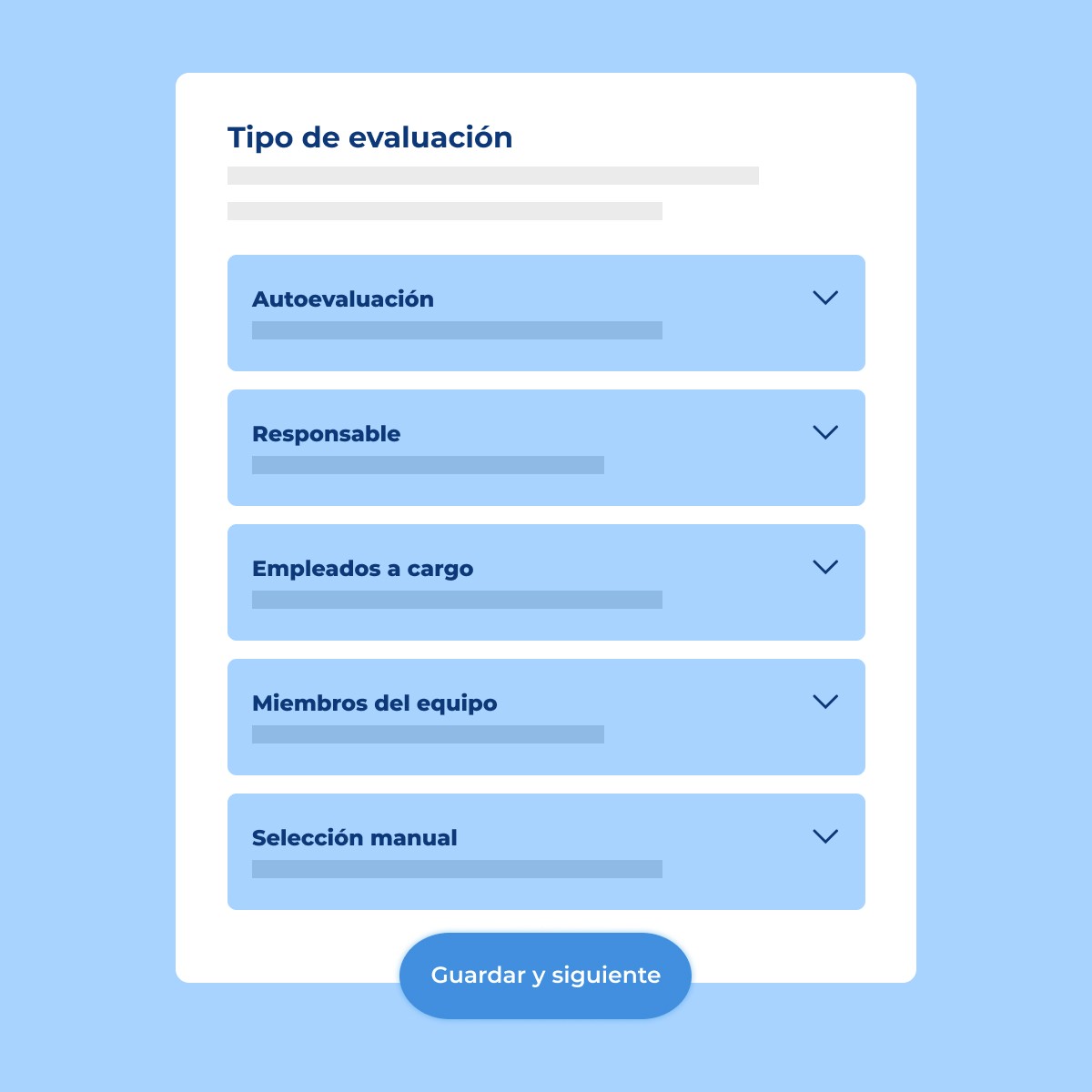 Configura la evaluación de desempeño de 90 grados