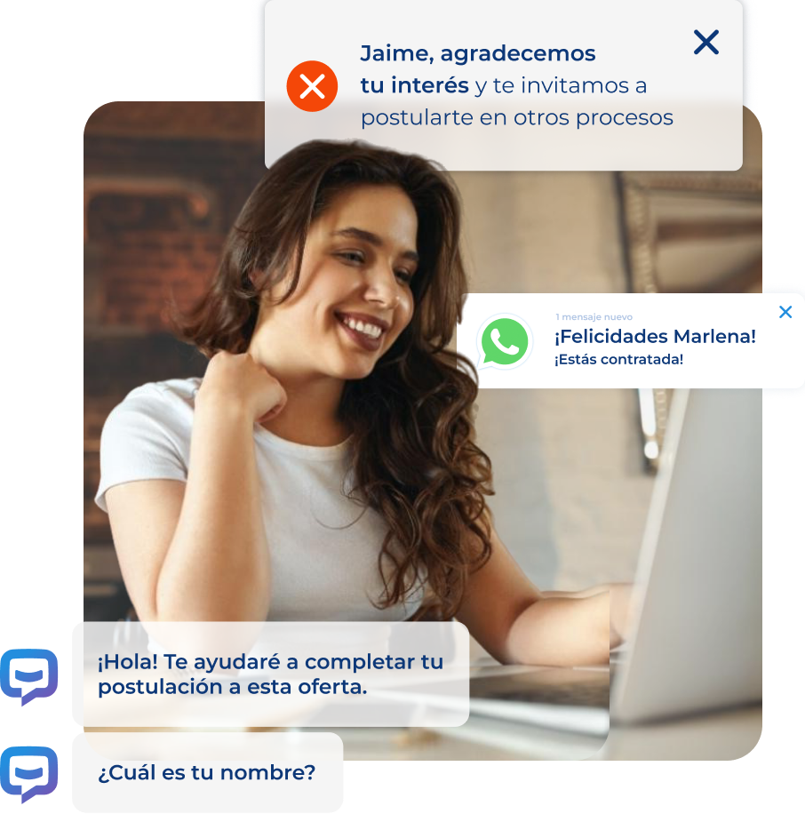 Recibe postulaciones inmediatas por WhatsApp
