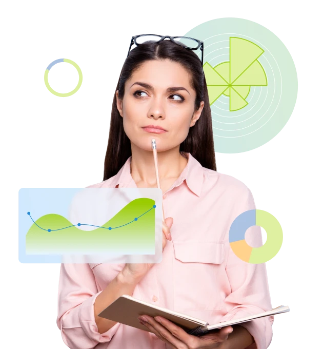 imagem mostra uma mulher fazendo uma analise cognitiva dos testes gameficados do software de recrutamento pandape