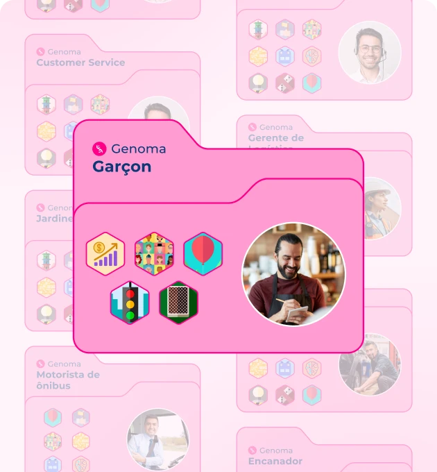 imagem mostra como funciona o pandapé genoma por cargos, selecionando por diversos segmentos de acordo com o que voce busca para a vaga.