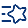 icono de una estrella en movimiento