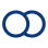 icono sin relleno de color azul con dos círculos sobrepuestos
